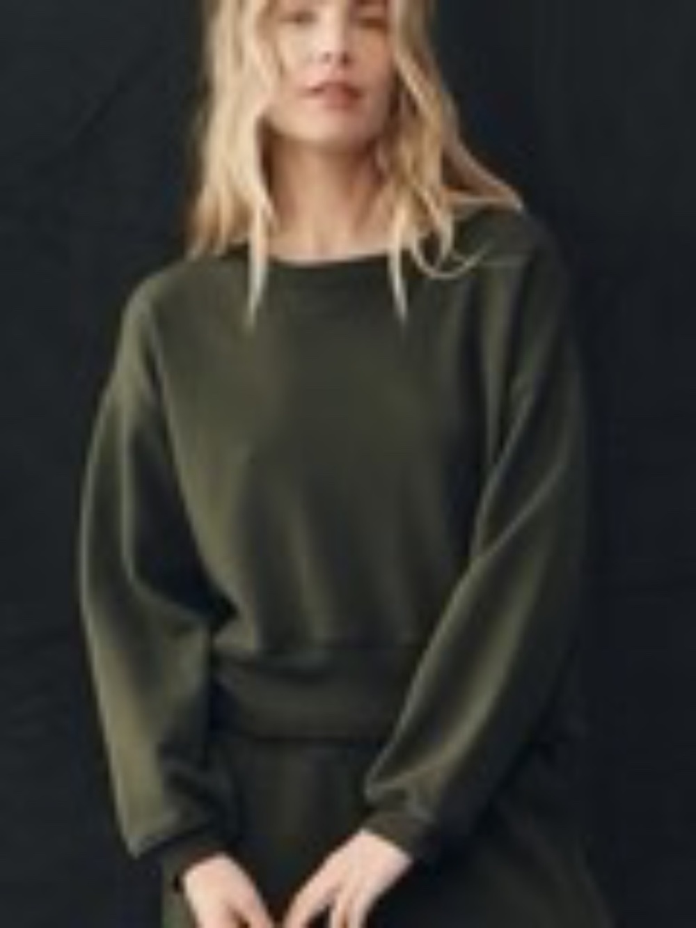 The GREAT. League Sweatshirt and Win Sweatpant in size 1 Woodland Green